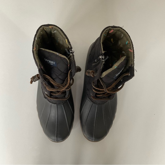 Sperry Black Waterproof Duck Boots. Size 7.5 Women's - Picture 9 of 11
